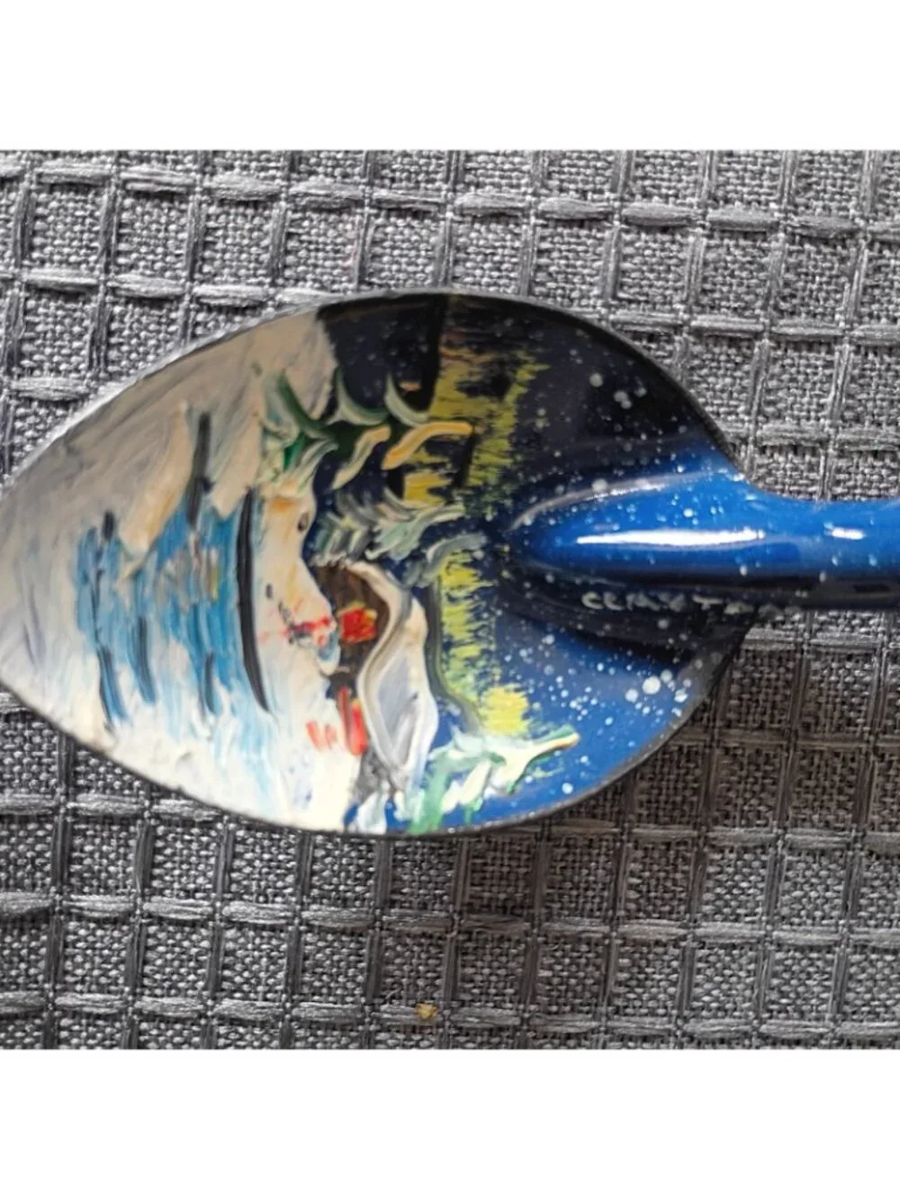 Spoon Enameled Hand Painted Alaska Souvenir